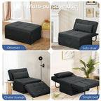 Canapé Convertible Lit Canapé Fauteuil Ottoman Pliant Fauteuils Inclinables pour Salon