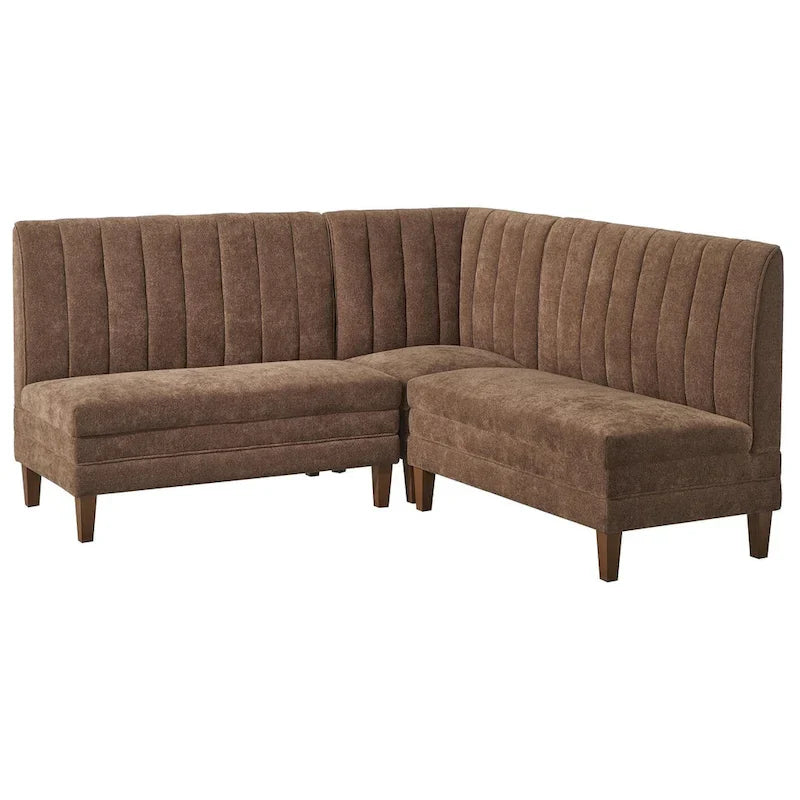 Ensemble banquette rembourrée à dossier cannelé 3 pièces Kerrington de Lifestorey