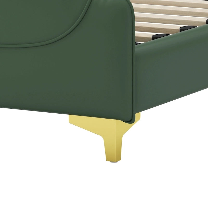 Lit rembourré moderne en cuir PU Uphou de Christopher Knight Home