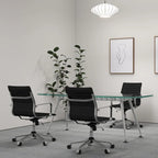 LUXMOD Chaise de Bureau à Domicile Côtelée Fauteuil de Bureau