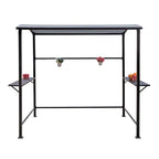 Abri barbecue/pergola de gril à structure en acier de 1,5 m x 2,4 m pour l'extérieur