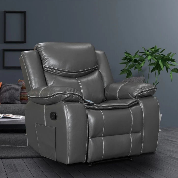 Fauteuil inclinable en cuir, large, durable, avec massage et chauffage