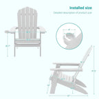 Lot de 2 chaises Adirondack pliantes Bonosuki pour patio et brasero