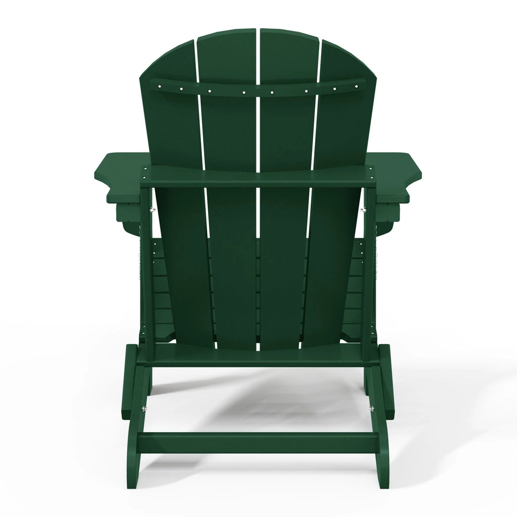 Chaise Adirondack pliante de patio d'extérieur tout temps résistante à la décoloration Polytrends Laguna