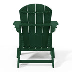 Chaise Adirondack pliante de patio d'extérieur tout temps résistante à la décoloration Polytrends Laguna