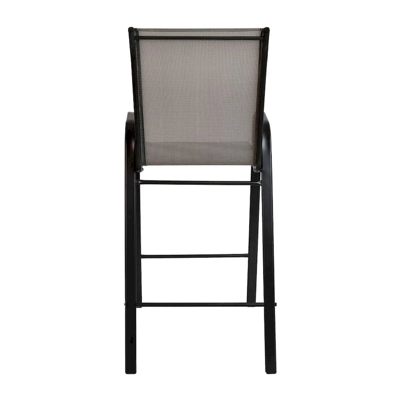 Lot de 4 tabourets de bar d'extérieur en matériau Flex Comfort – Tabouret de terrasse