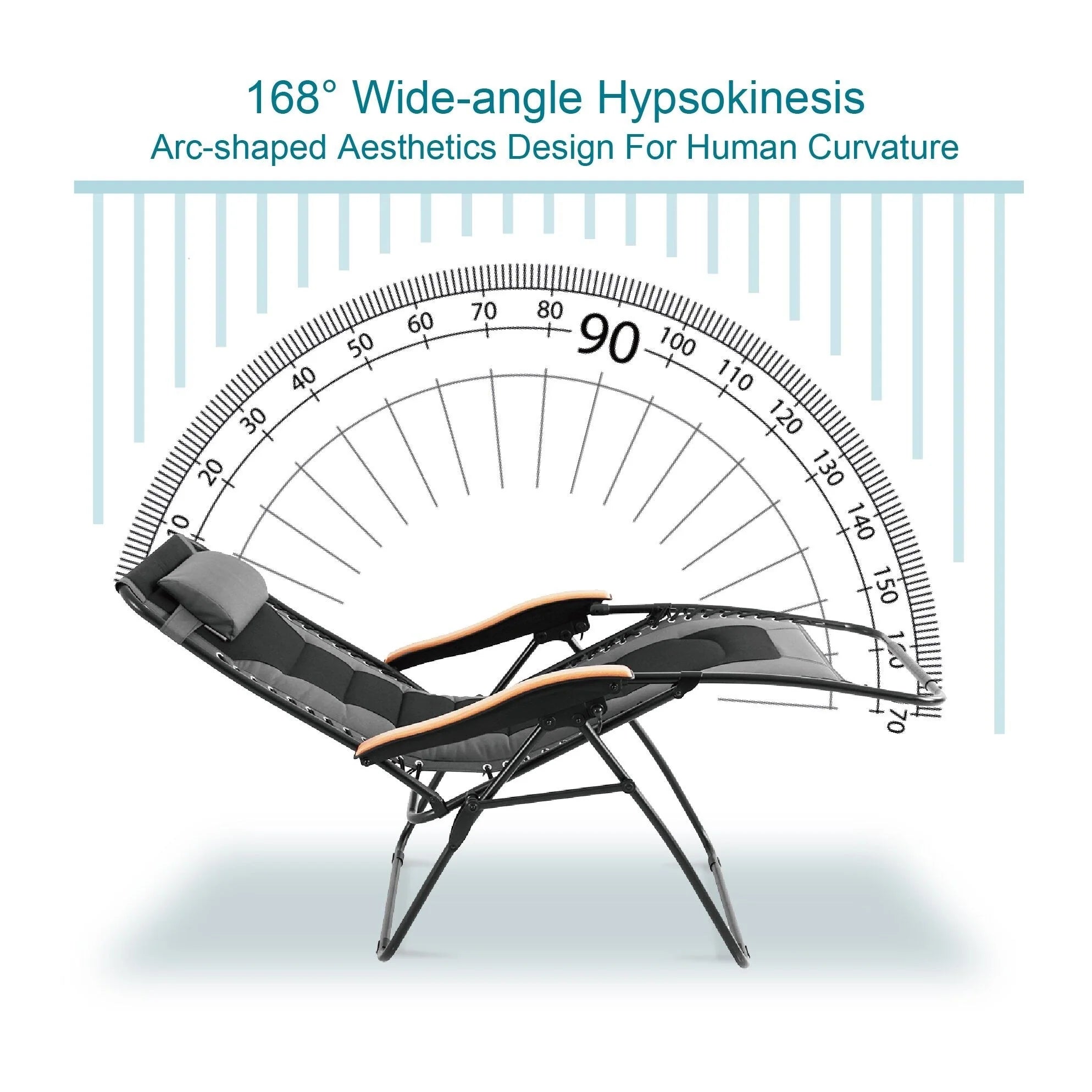 Fauteuil de relaxation zéro gravité XL surdimensionné et rembourré, avec accoudoirs plus larges, inclinable et porte-gobelet - N/A