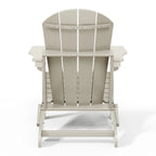 Chaise Adirondack pliante de patio d'extérieur tout temps résistante à la décoloration Polytrends Laguna