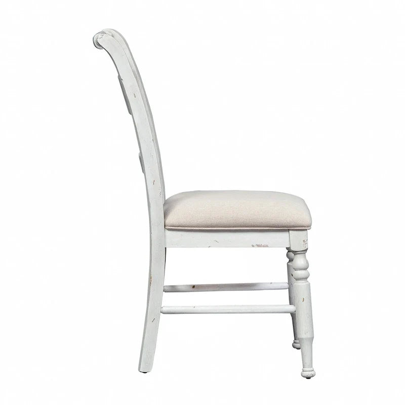 Chaise d'appoint à dossier à lattes Whitney Antique Linen (lot de 2)