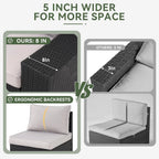 Ensembles de meubles de patio extérieurs avec coussin épais de 10 cm