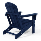 Chaise Adirondack pliante de patio d'extérieur tout temps résistante à la décoloration Polytrends Laguna