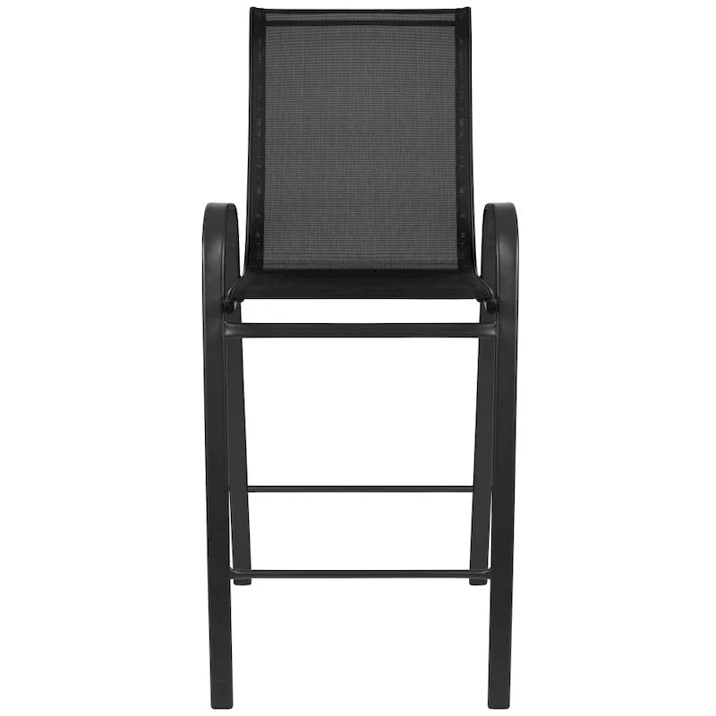 Lot de 4 tabourets de bar d'extérieur en matériau Flex Comfort – Tabouret de terrasse
