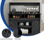 Moasis - Meuble de Bar à Café Style Ferme - 38,4 P x 119,9 L x 130,8 H cm