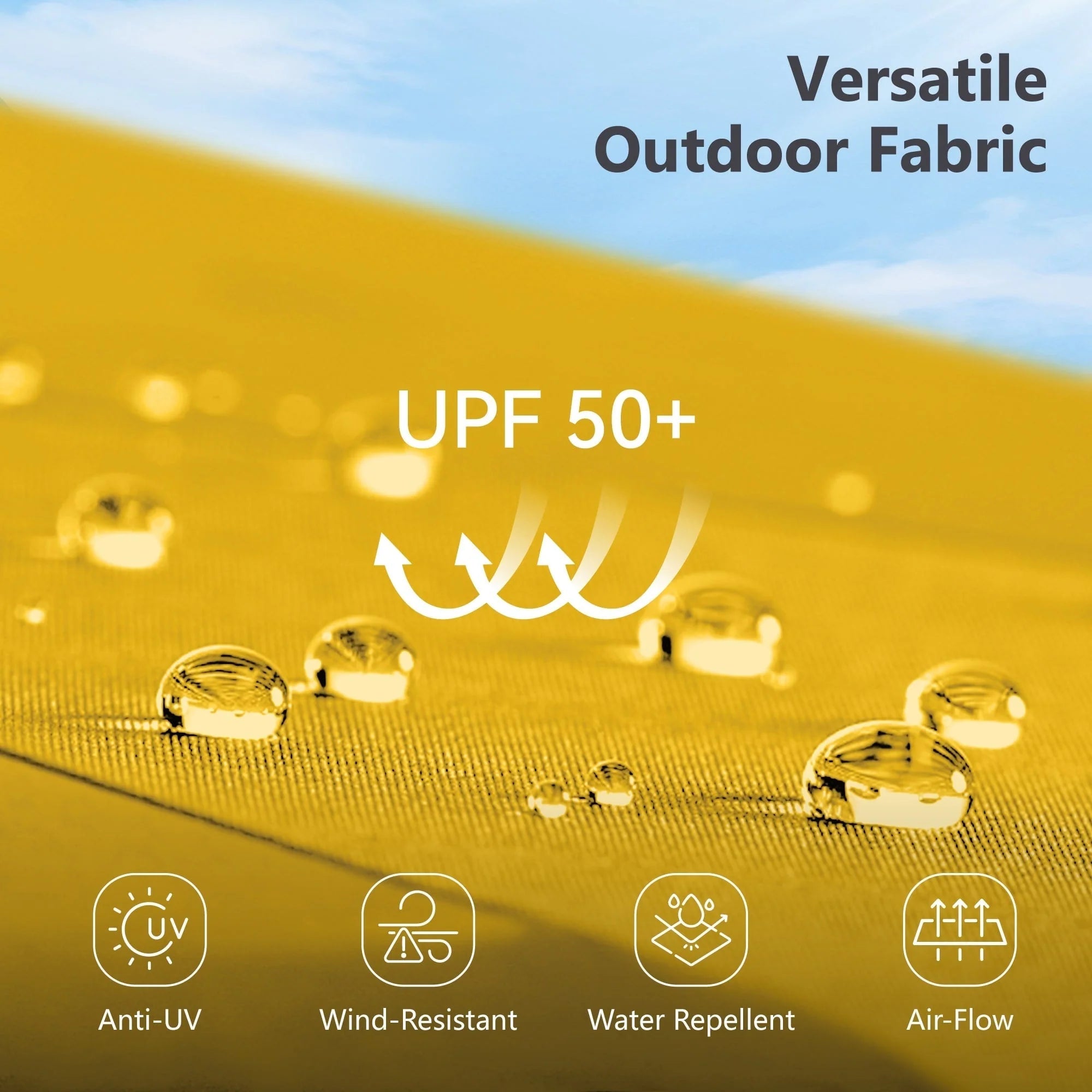 MAISON ARTS Parasol double de 4,5 m pour terrasse, grande taille, avec pied inclus