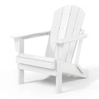 Chaise Adirondack pliante de patio d'extérieur tout temps résistante à la décoloration Polytrends Laguna