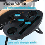 Fauteuil de relaxation zéro gravité XL surdimensionné et rembourré, avec accoudoirs plus larges, inclinable et porte-gobelet - N/A