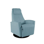 Fauteuil Fjords Urban en cuir avec balancier et repose-pieds intégré