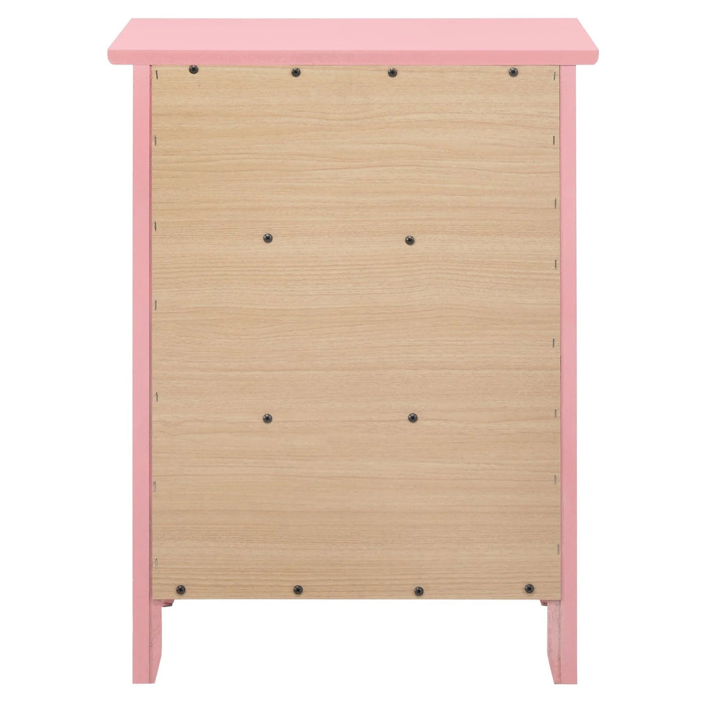 Table de chevet transitionnelle en bois à 3 tiroirs Daniel
