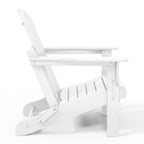 Chaise Adirondack pliante de patio d'extérieur tout temps résistante à la décoloration Polytrends Laguna