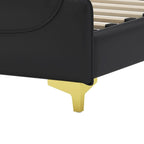 Lit rembourré moderne en cuir PU Uphou de Christopher Knight Home