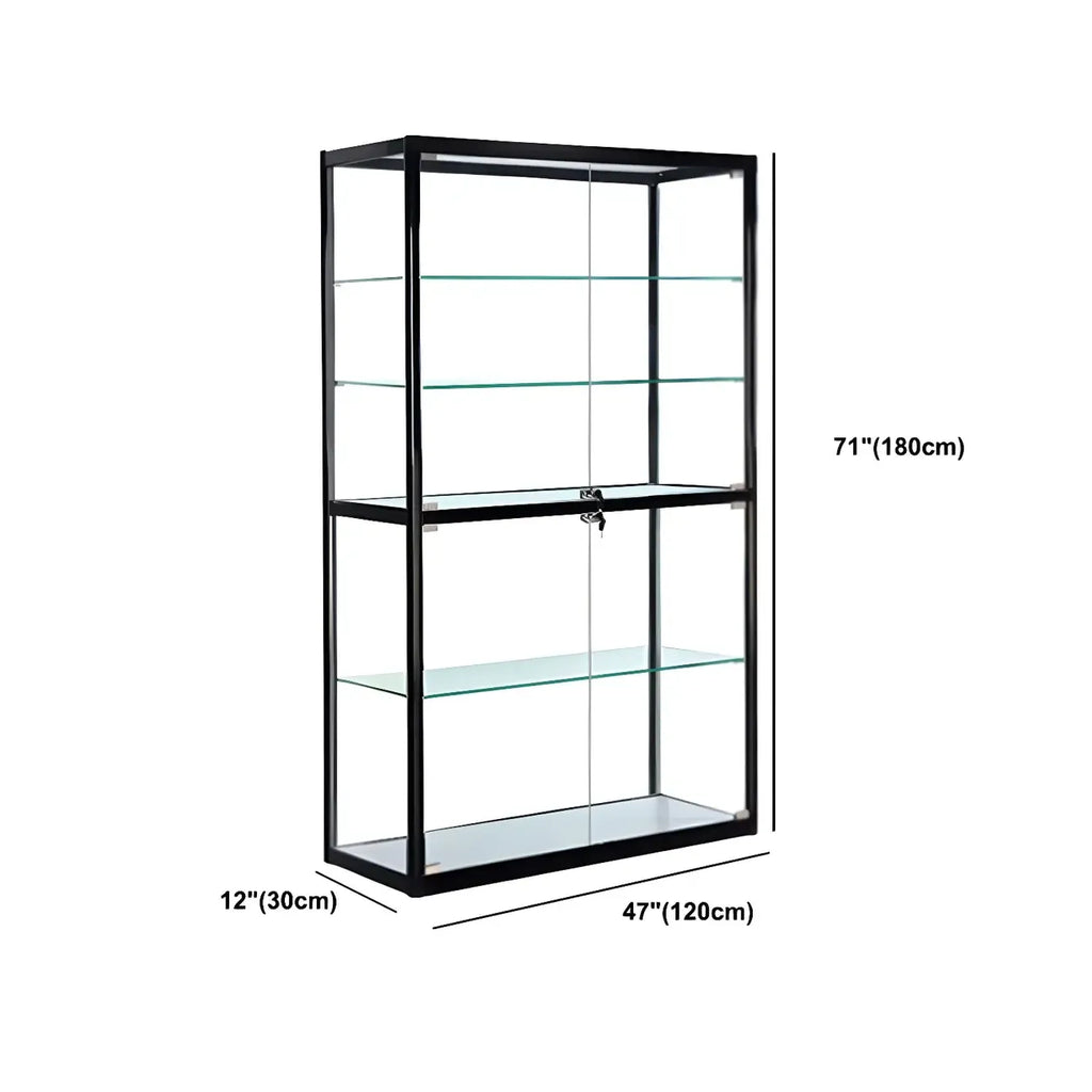 Vitrine contemporaine rectangulaire en verre noir
