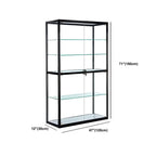 Vitrine contemporaine rectangulaire en verre noir