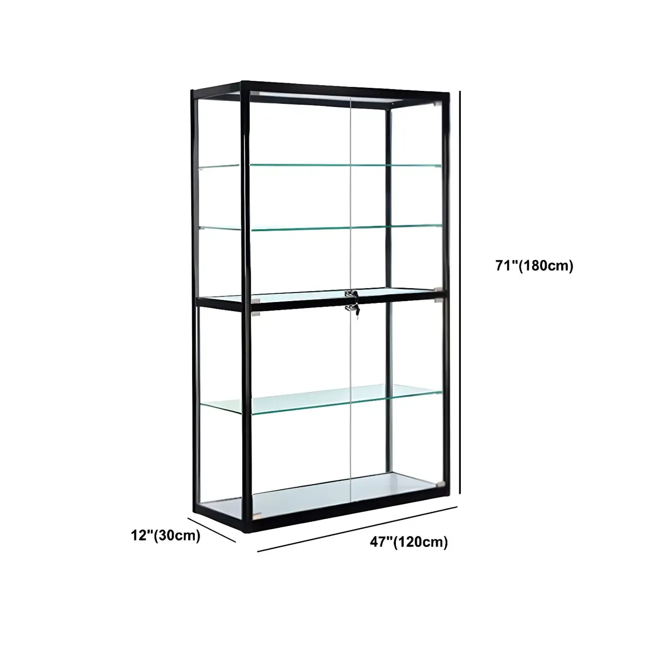 Vitrine contemporaine rectangulaire en verre noir