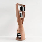Bibliothèque verticale contemporaine en bois 5 niveaux Hourglass