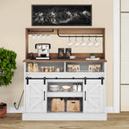 Moasis - Meuble de Bar à Café Style Ferme - 38,4 P x 119,9 L x 130,8 H cm