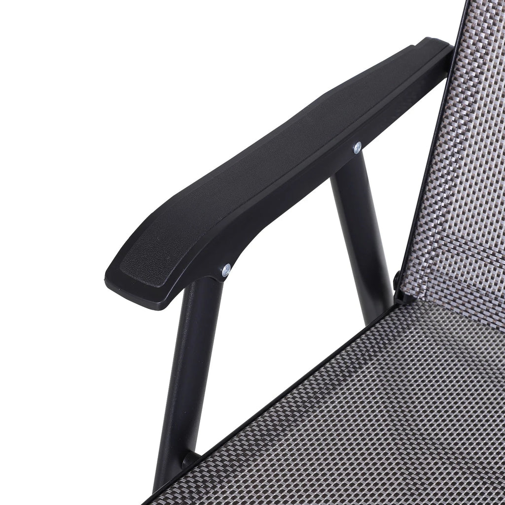 Ensemble de 4 chaises de patio pliantes Outsunny au design simple et chic, confortables pour la terrasse, le jardin, la cour et les voyages