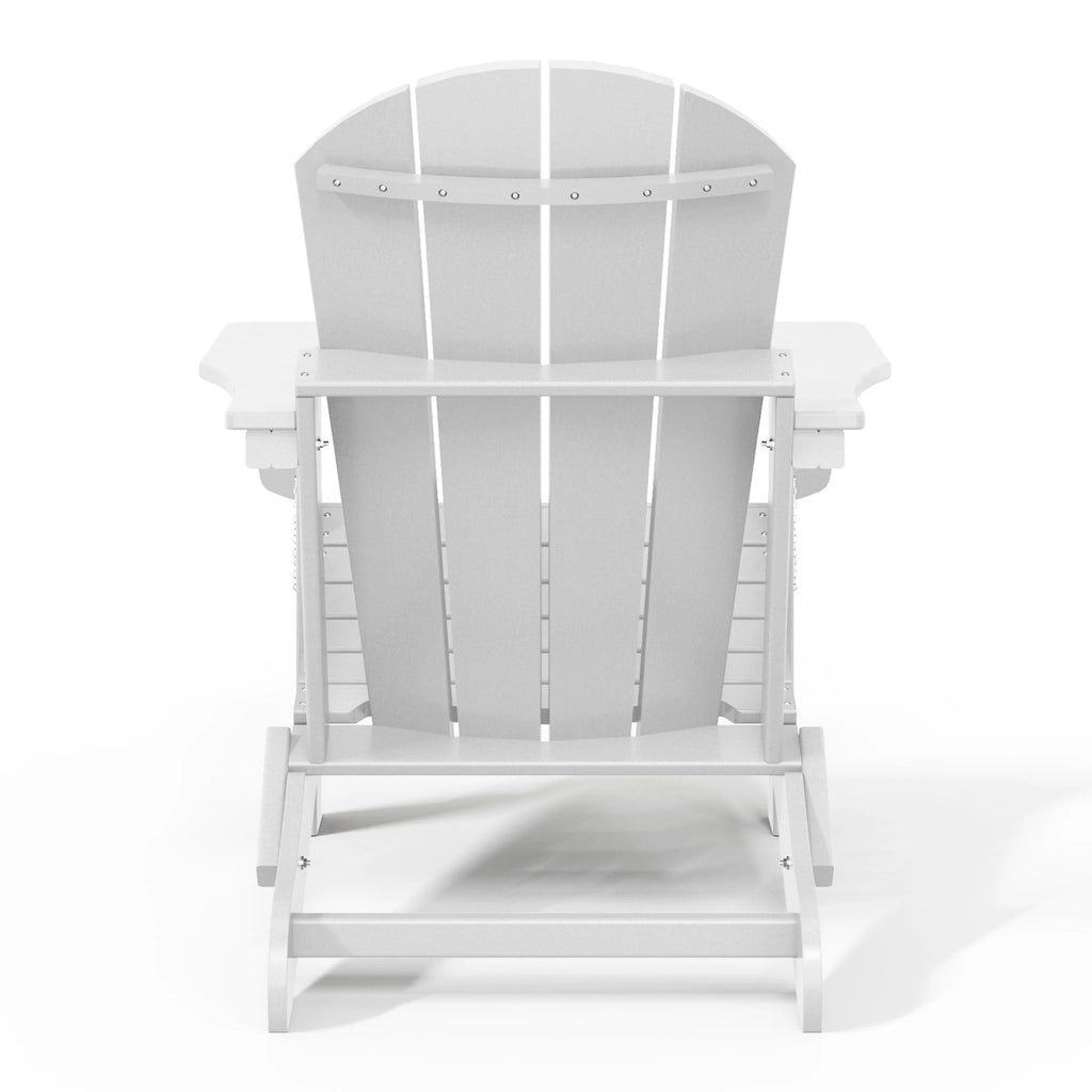Chaise Adirondack pliante de patio d'extérieur tout temps résistante à la décoloration Polytrends Laguna