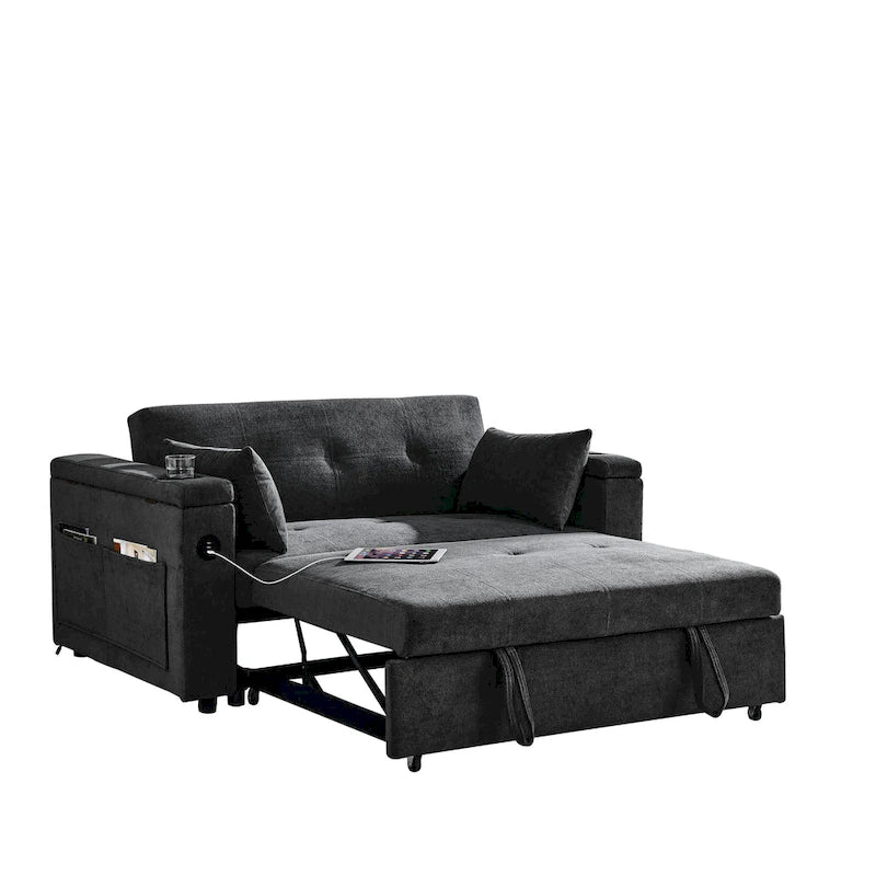 Canapé convertible 54 pouces avec deux places inclinables