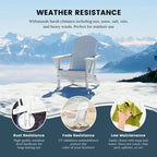 Chaise Adirondack pliante de patio d'extérieur tout temps résistante à la décoloration Polytrends Laguna