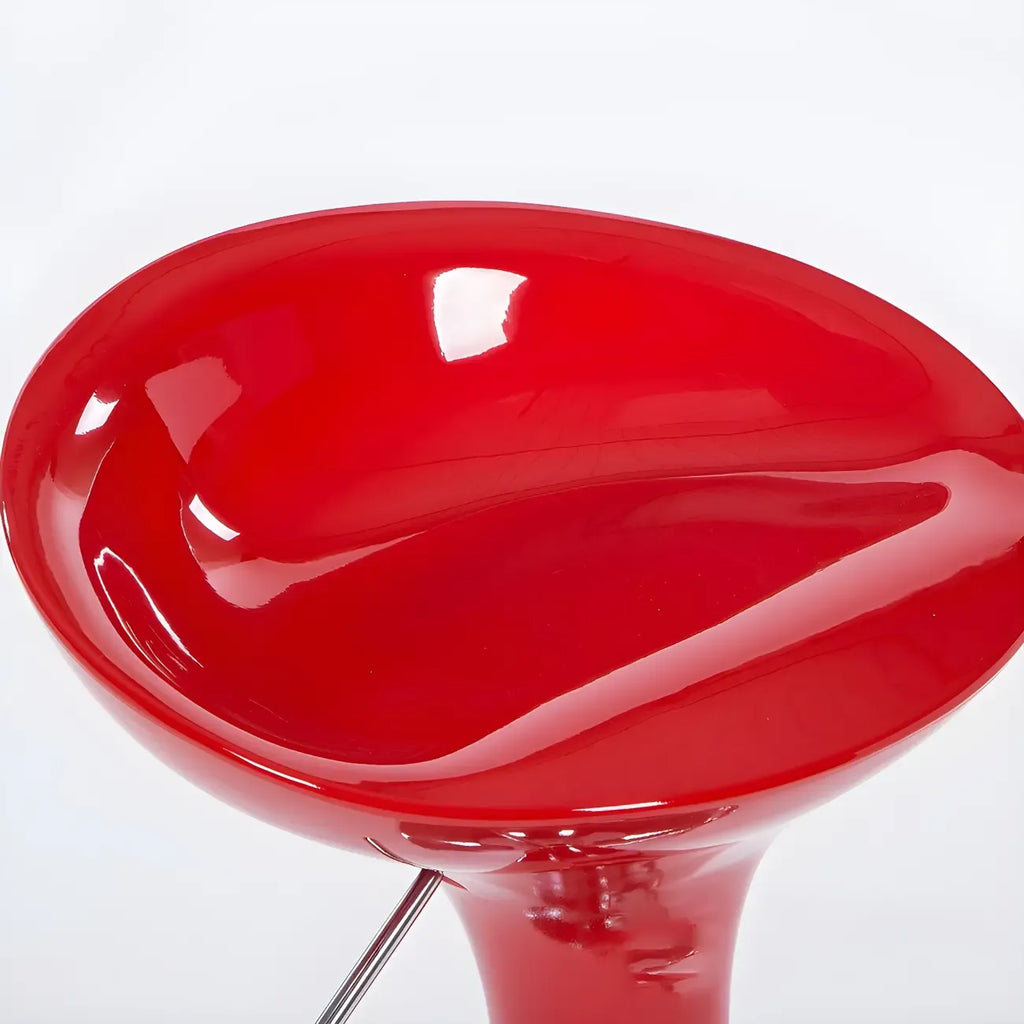 Tabouret de bar pivotant en plastique chromé, réglable en hauteur