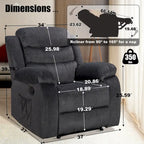 Fauteuil inclinable moelleux avec fonction massage et chauffage