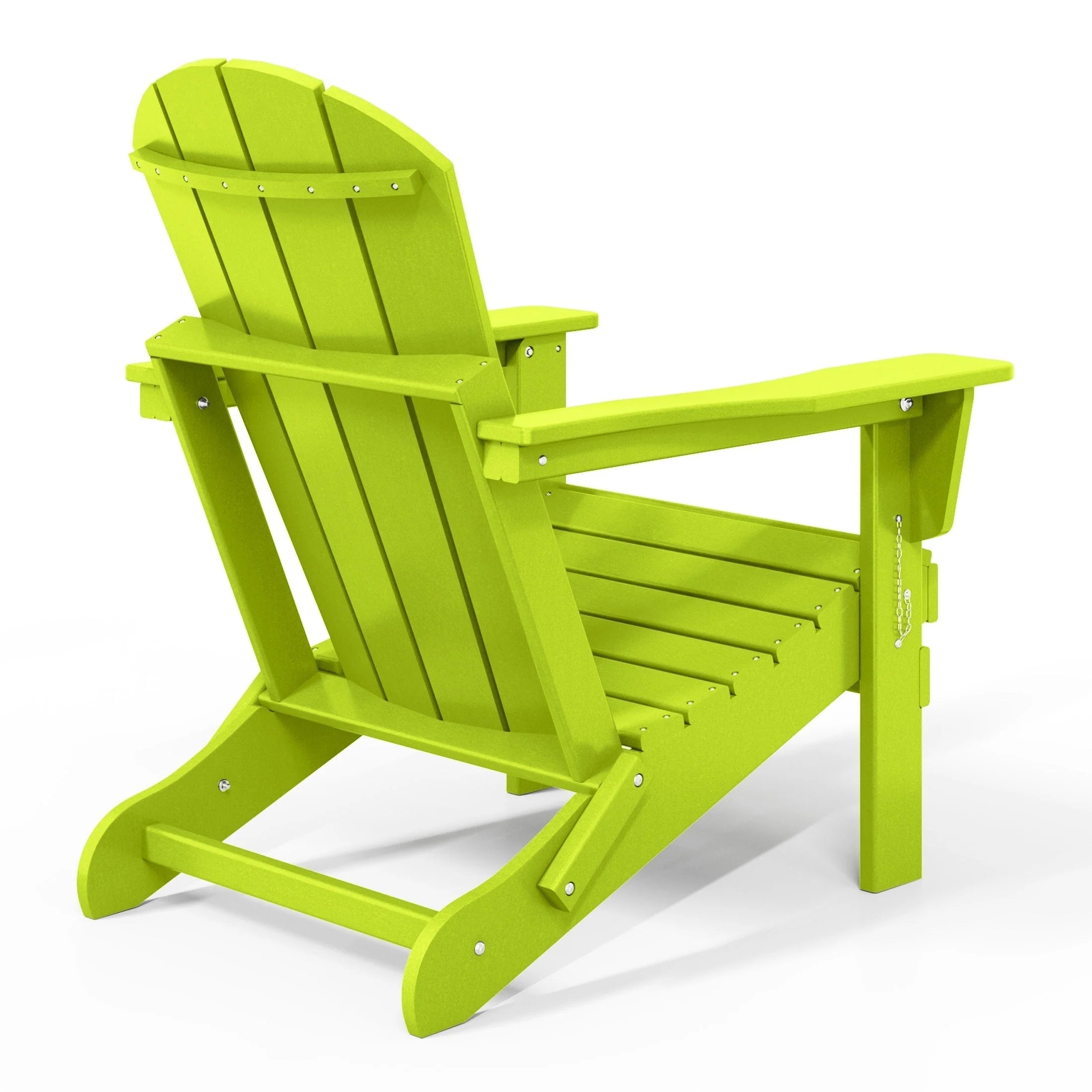 Chaise Adirondack pliante de patio d'extérieur tout temps résistante à la décoloration Polytrends Laguna