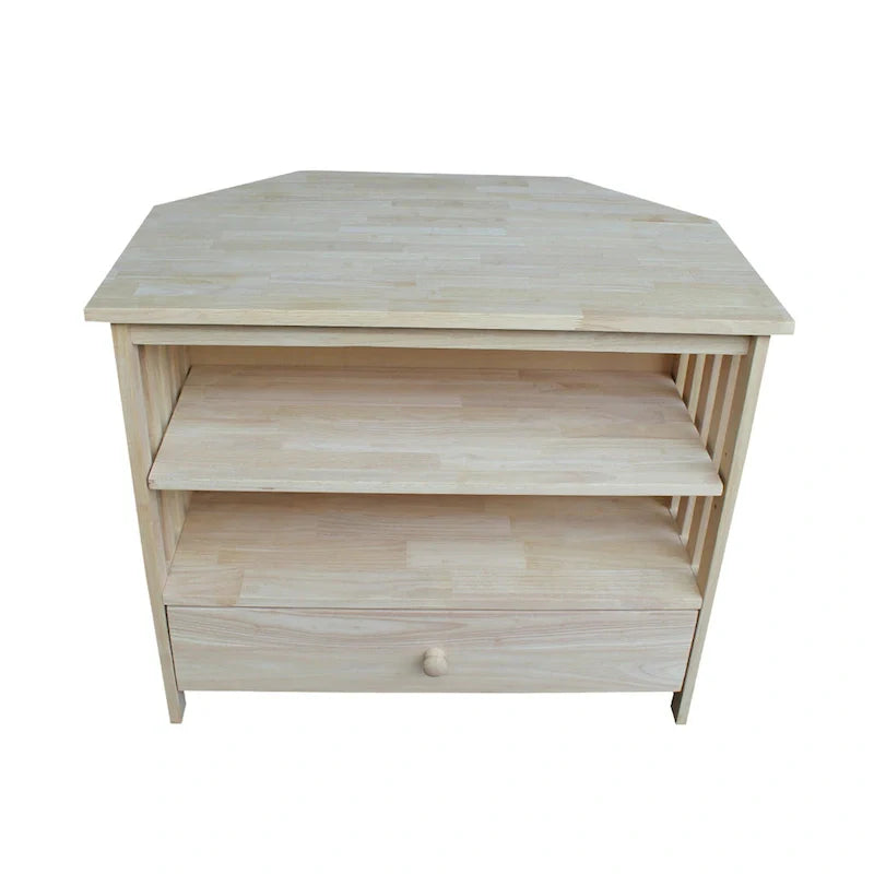 Meuble TV d'angle Mission en bois massif