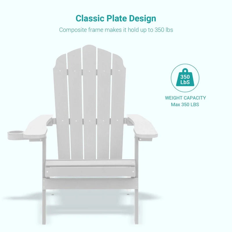Lot de 2 chaises Adirondack pliantes Bonosuki pour patio et brasero