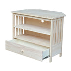 Meuble TV d'angle Mission en bois massif