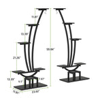 Support pour Plantes d'Intérieur, Étagère à Fleurs à 6 Niveaux pour Jardin Domestique - Lot de 2