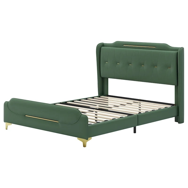 Lit rembourré moderne en cuir PU Uphou de Christopher Knight Home