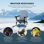 Chaise Adirondack pliante de patio d'extérieur tout temps résistante à la décoloration Polytrends Laguna