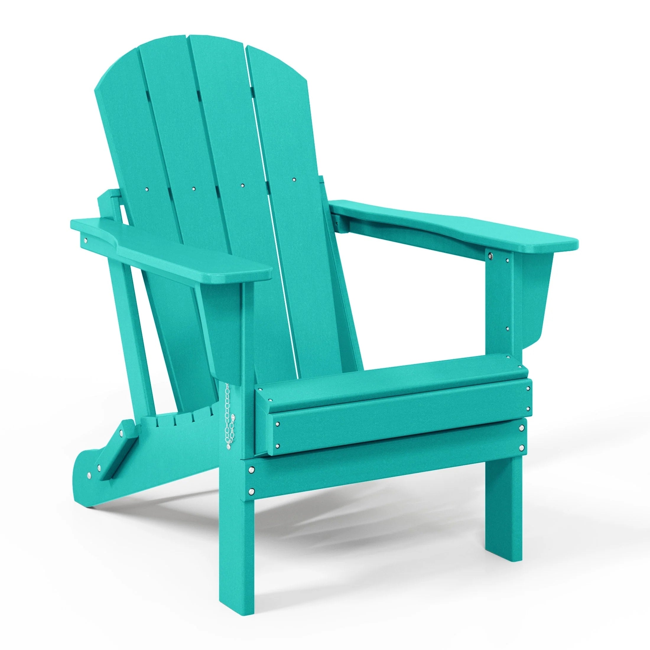Chaise Adirondack pliante de patio d'extérieur tout temps résistante à la décoloration Polytrends Laguna