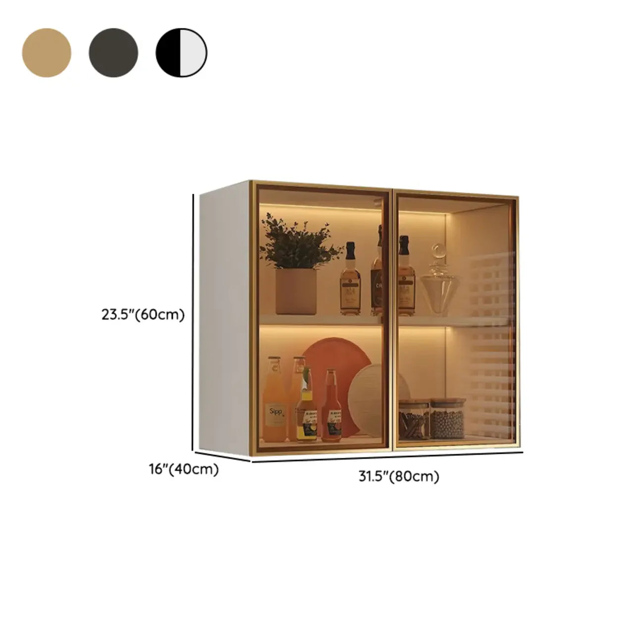 Buffet de cuisine mural gris en bois avec rangement