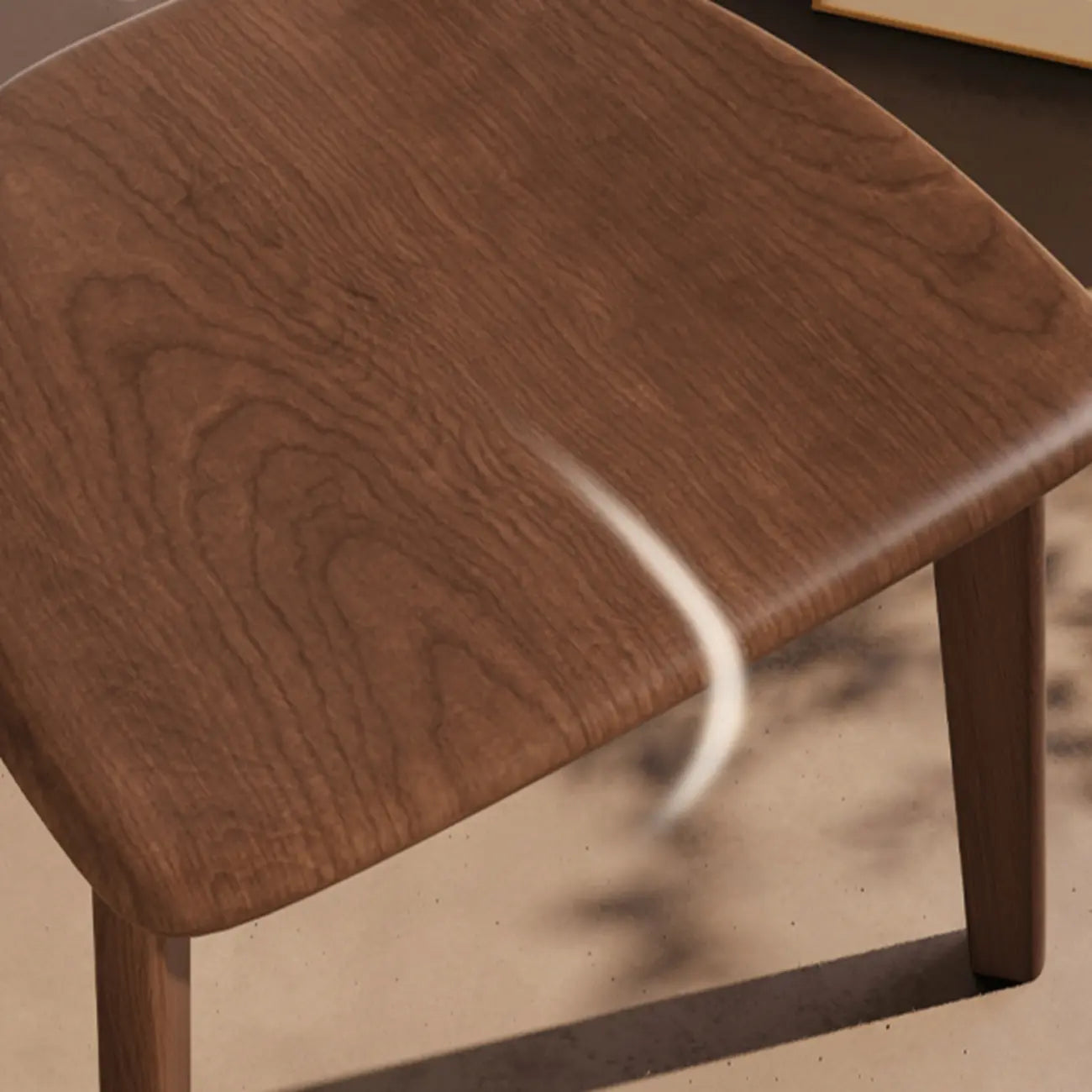 Chaise de salle à manger sans accoudoirs à dossier bas en bois moderne
