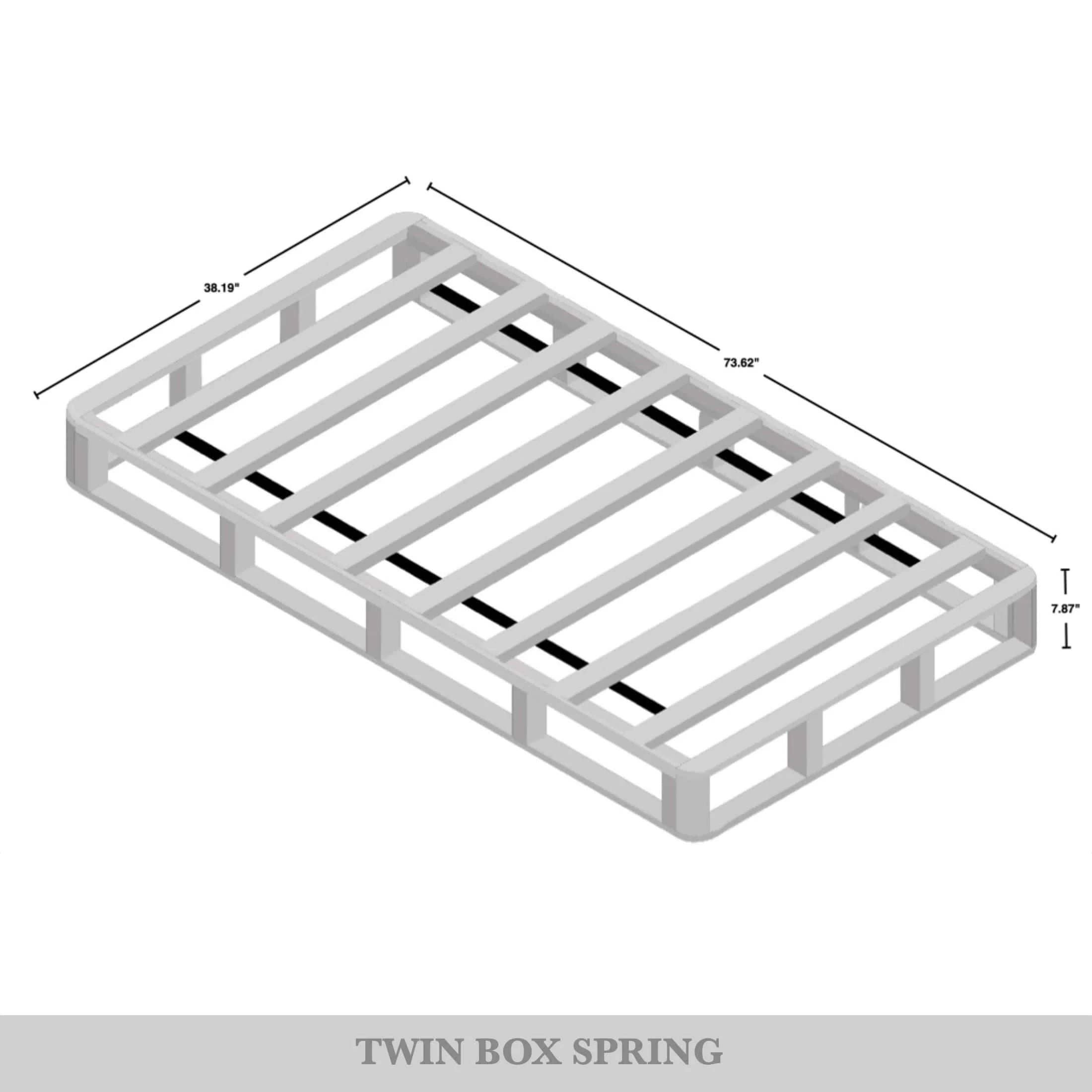 Sommier tapissier en bois massif CraftPorch de 8 pouces avec lattes en bois