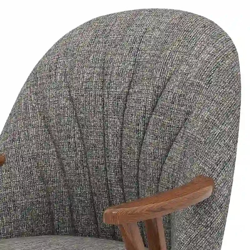 Chaise de salle à manger à roulettes Chromcraft Cliff, finition noyer