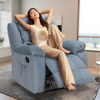 Fauteuil inclinable moelleux avec fonction massage et chauffage