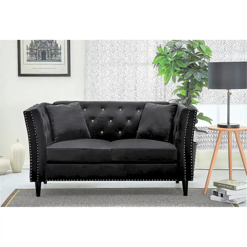 Causeuse en velours Gracewood Hollow Sukikim