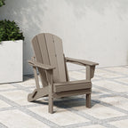 Chaise Adirondack pliante de patio d'extérieur tout temps résistante à la décoloration Polytrends Laguna